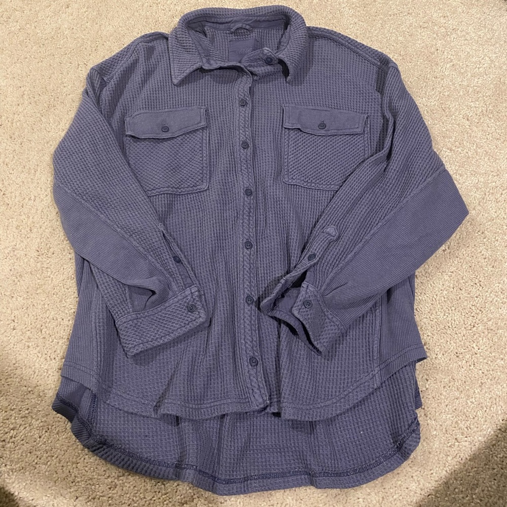 Aerie Waffle Button Up